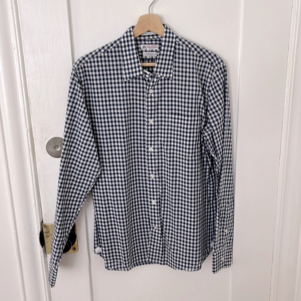 J Crew - Blue and white checkered button down